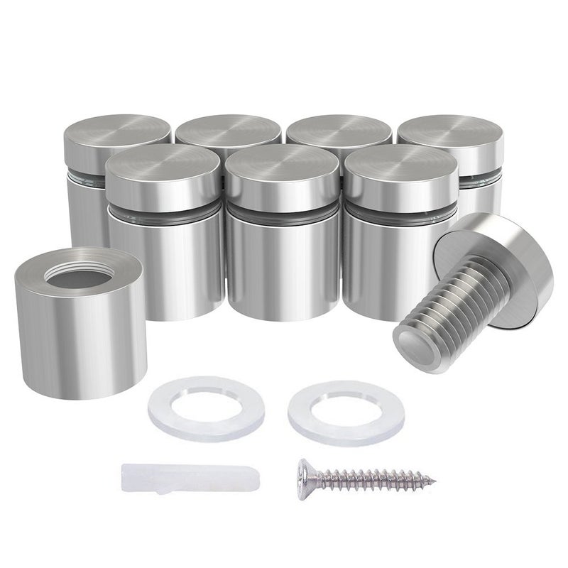LuckIn 20-Pack Standoff Screws (3/4 in. Dia x 3/4 in. L), Stainless Steel Standoff Mounting Hardware for Acrylic Signs, Silver - Image 5